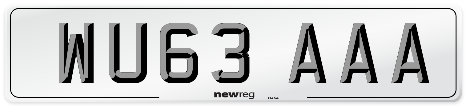 WU63 AAA Number Plate from New Reg